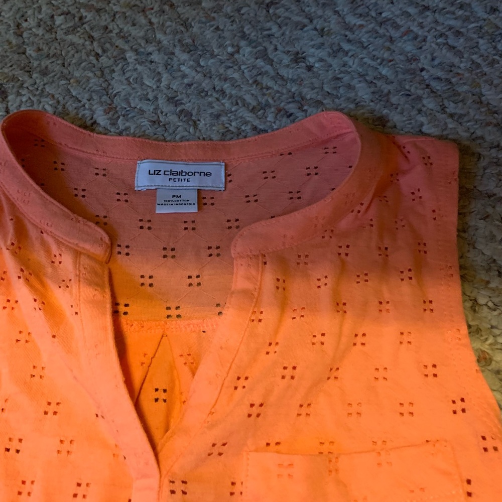 Coral sleeveless top